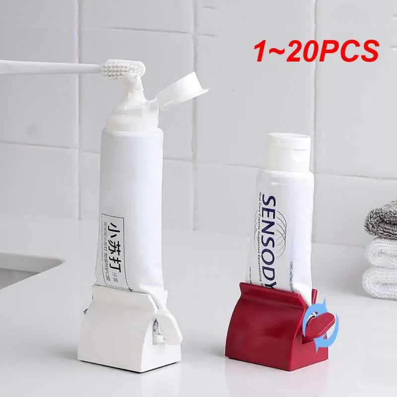 

1~20PCS Toothpaste Dispenser Tube Squeezer Tooth Paste Squeezer Facial Cleanser Press Rolling Holder Bathroom Accessories For