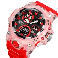 STRYVE Top Brand Electronic Watch For Men Outdoor Sports Waterproof Dual Time Display Quartz Wristwatches Rubber reloj hombre 1