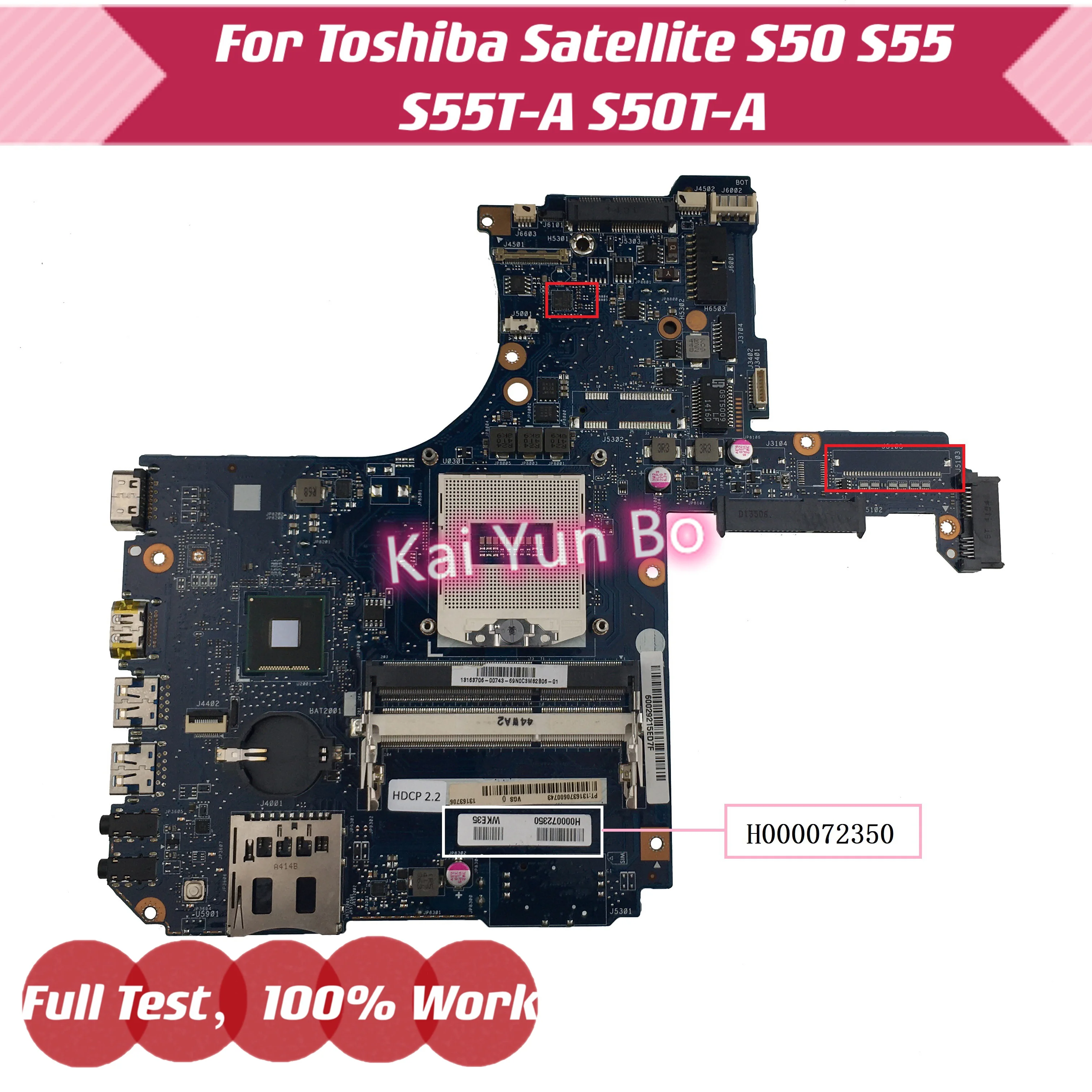 

H000072350 For Toshiba Satellite S50 S55 S55T-A S50T-A Laptop Motherboard HM86 DDR3L PGA 947 100% Test OK