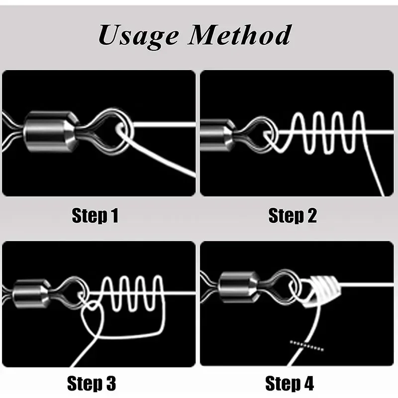 Fishing Swivels Kit Ball Bearing Rolling Swivel Fishing Tackle Saltwater Freshwater Line Connectors for Carp 200-500Pcs