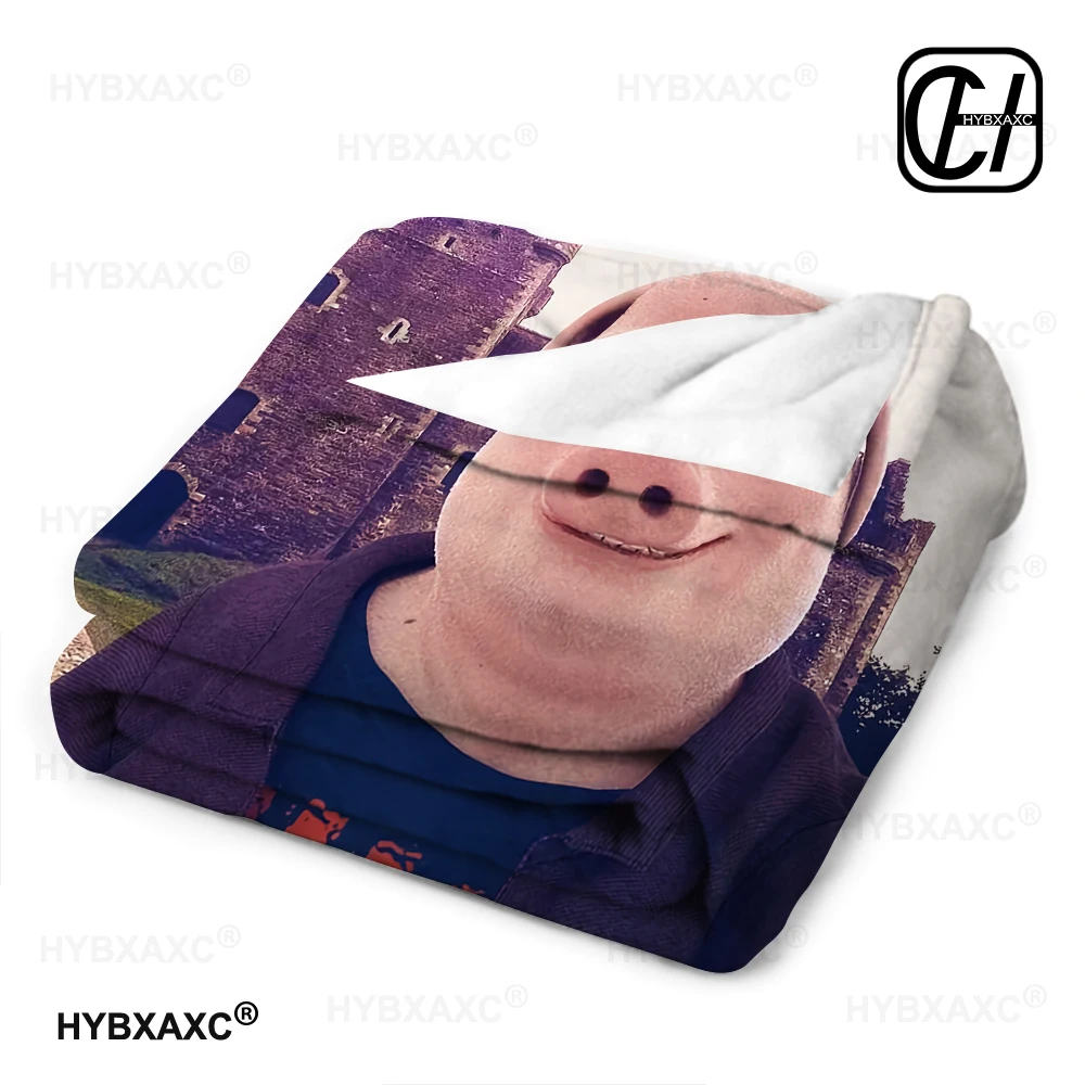 John Pork Smiling Throw Blanket For Baby cosplay anime Sofas Blankets 6