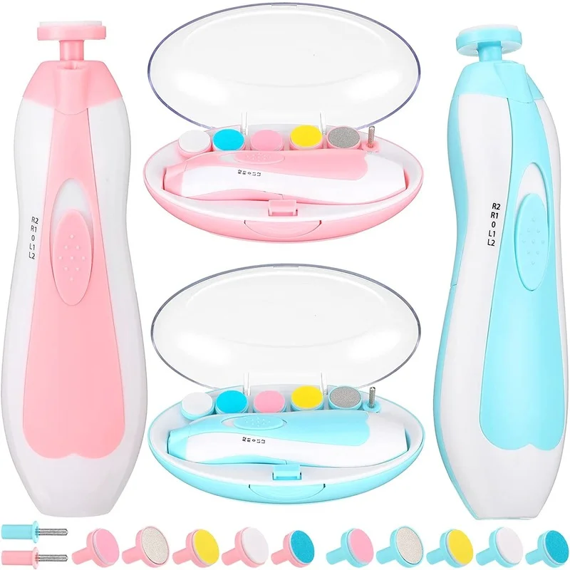 Baby Nail Trimmer Multifunctional Electric Baby Nail File Clippers Toes Fingernail Cutter Trimmer Manicure Tool Set Care