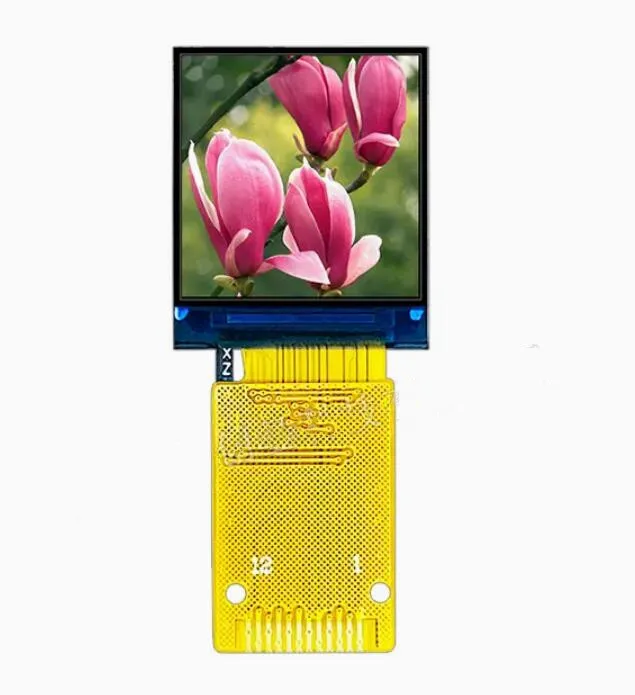 IPS 0.85 인치 12 핀 20 핀 262K 컬러 TFT LCD 디스플레이 화면, NV3023B GC9107 드라이브 IC 128(RGB)* 128 SPI/MCU 8 비트 인터페이스