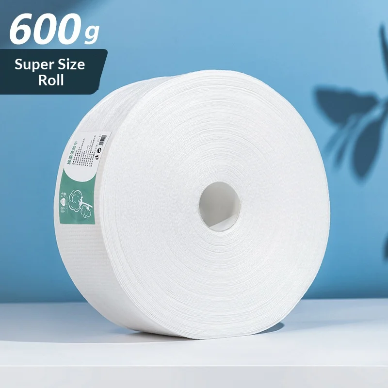 Large Roll of Disposable Facial Wipes—extra-Thick, Pearl-Textured Wipes for Beauty Salons, 600g Disposable Towel Wipes