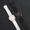 3pcs/set Unisex Silicone Band Quartz Watch 3 Colors /set 2