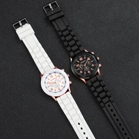 3pcs/set Unisex Silicone Band Quartz Watch 3 Colors /set 2