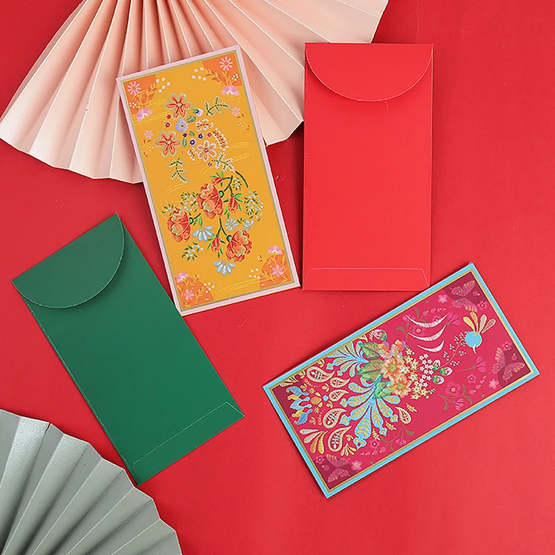 

6pcs Traditional Red Pocket Year Dragon Money Packet Paper Packets Red Envelopes The Year Of Dragon Celebrating Red Packets