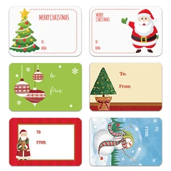 Merry Christmas Festive Decorative Stickers for Gift Wrapping and Name Tags (D - 50pcs)