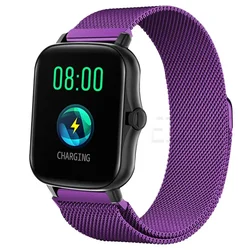 Premium Metal Magnetic Loop Watch Bracelet, 20mm & 22mm Strap for 22mm watch band (Pruple 9)