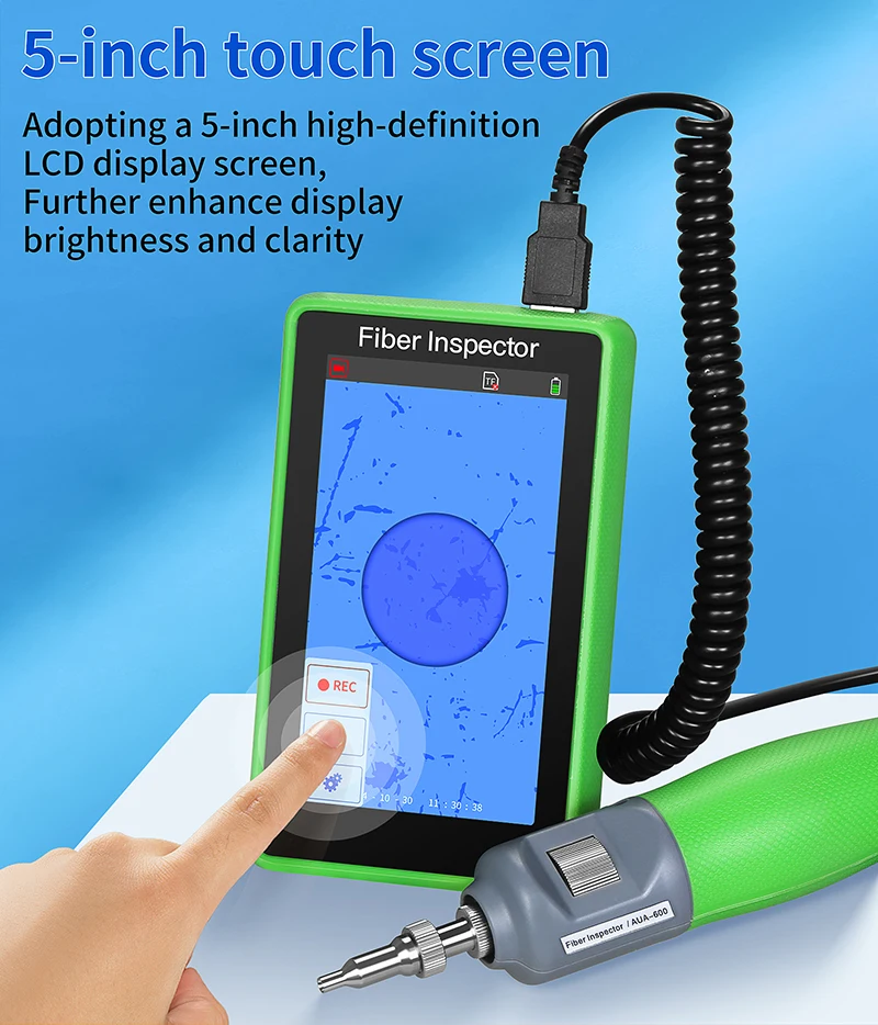 L-600 Inspection Fiber Video Probe Microscope Fiber Optic End Face Detector Disp