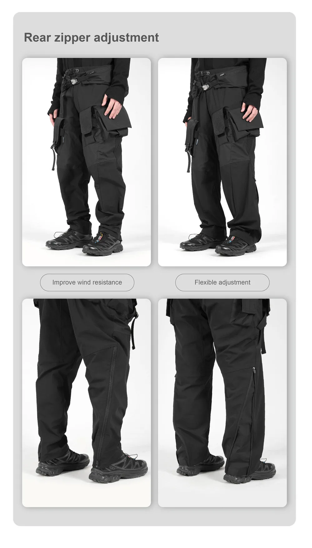 Reindee Lusion 23aw P03 multi-combination pioneer design pants integrated waist bag techwear gorpcore