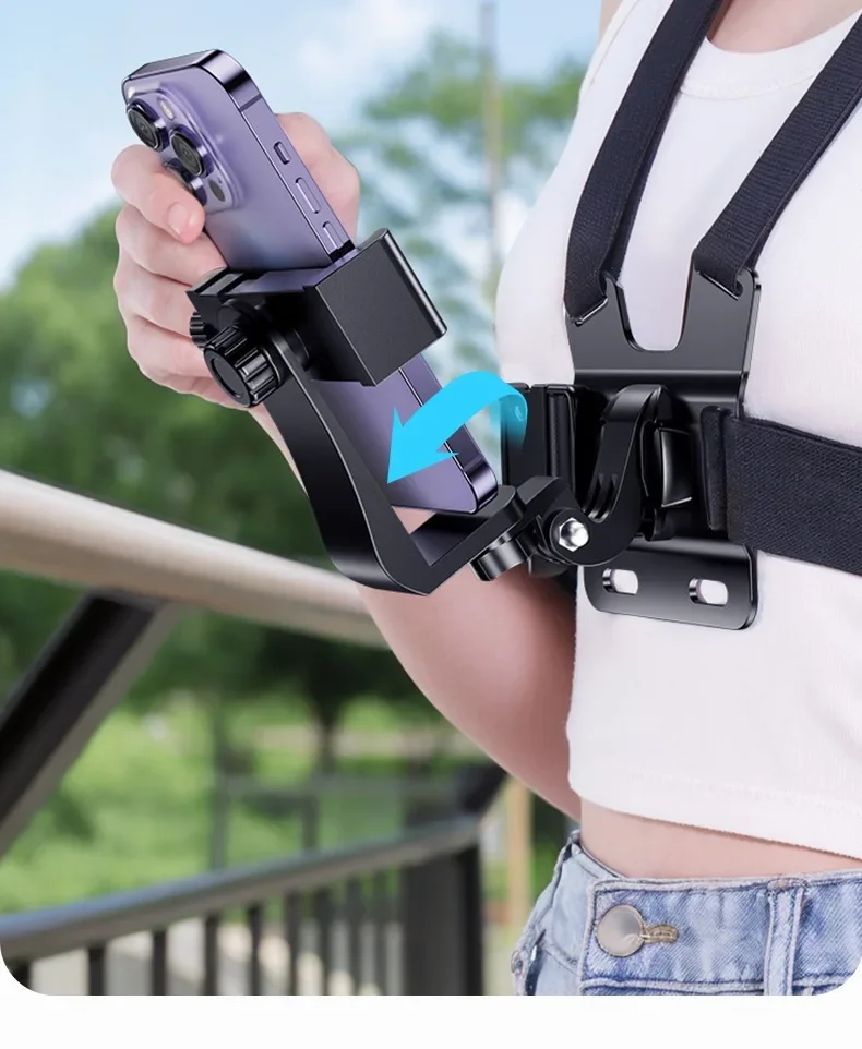 ProVlogger Chest Mount Harness-360&deg; Rotation, Adjustable, Universal Mobile Clamp for Immersive Video Recording