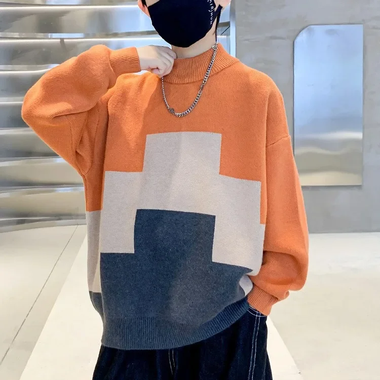 기모 두꺼운 니트 탑, 세련된 어린이 스웨터, 중대형 가디건, 2022 가을 겨울, 새로운 스타일