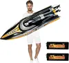 Big Boat 31.5 inch (About 80.0 cm) Large Remote Control Speed Boat for Adults Brushless Motor 70 km/h 5200mAh Dual Battery Power 1