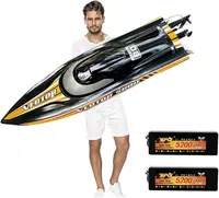 Big Boat 31.5 inch (About 80.0 cm) Large Remote Control Speed Boat for Adults Brushless Motor 70 km/h 5200mAh Dual Battery Power 1