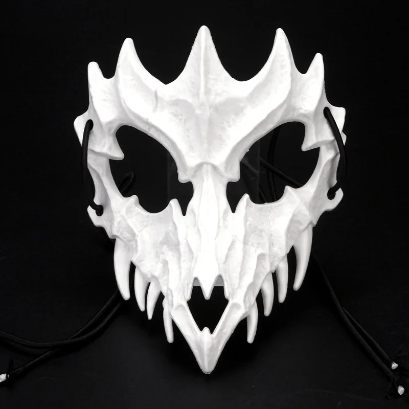 Halloween Mask Half-face Cos Dragon God Fierce Tiger Night Fork Tengu Man Wolf Performance Skull