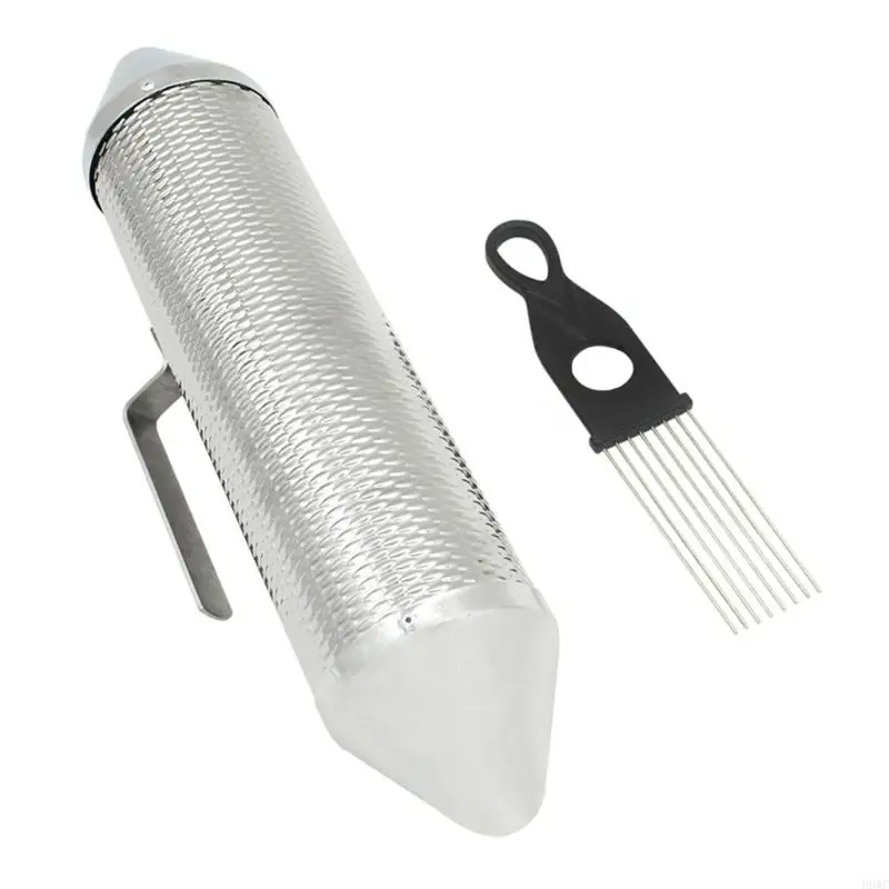 H8WC Metal Guiro Shaker with Scraper Band Accompaniment Sand Hammer Guiro Latin Instruments Musical Training Tool Enduring