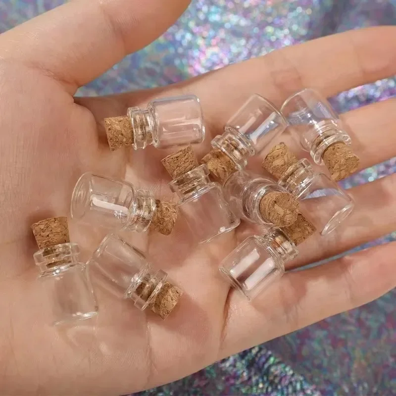 Großhandel Mini-Glasflaschen mit Korkverschluss DIY Leere Fläschchen Kork-Nachrichtenflasche Geburtstag Hochzeit Party Deko Gastgeschenke – Detail 2