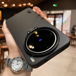Luxury Frosted Invisible Lens Bracket Case - Anti - Drop PC Cover with Bumper Protection for Vivo X300 PRO (Black)