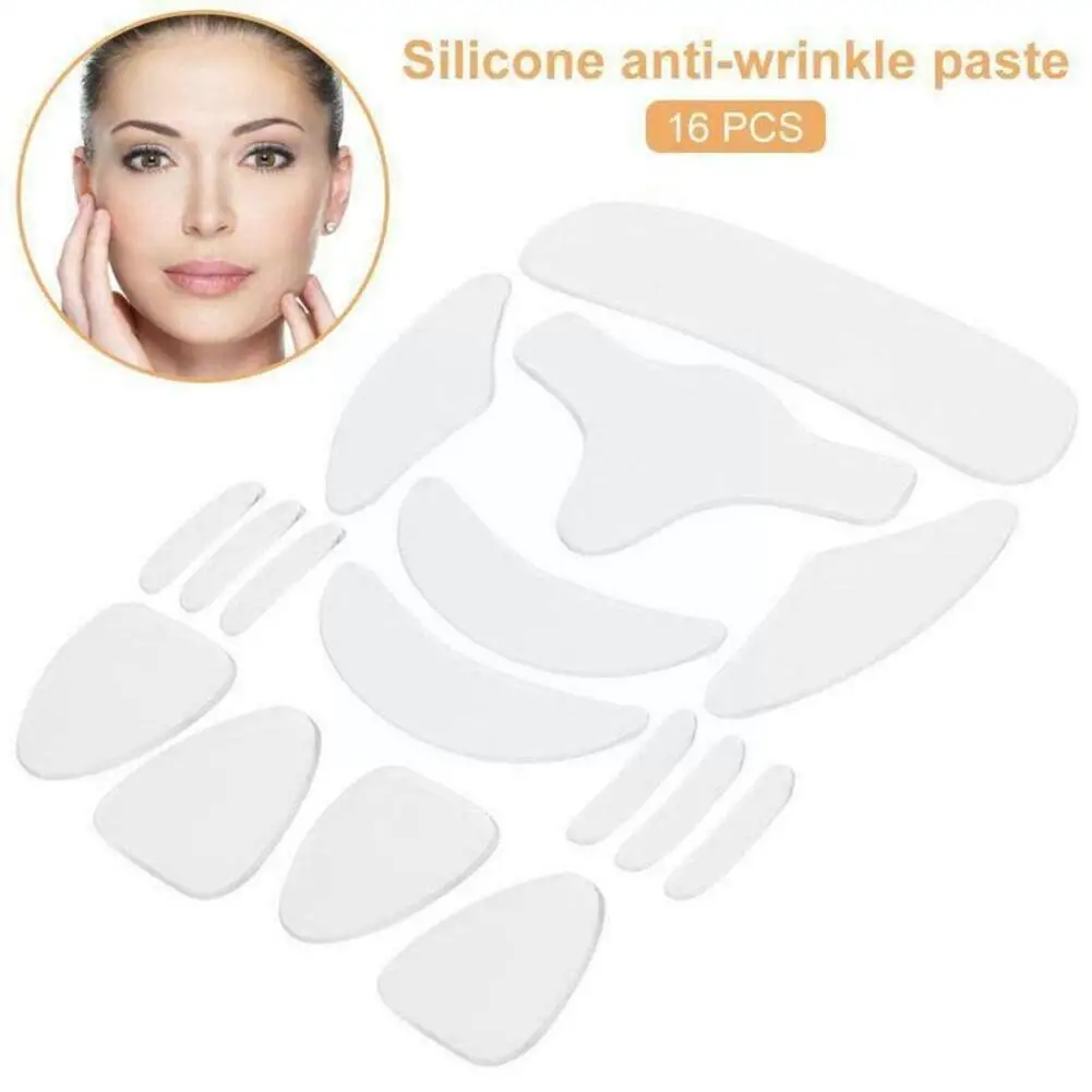 

11/16/18Pcs Reusable Silicone Anti-wrinkle Face Forehead Removal Cheek Beauty Chin Lifting Face Wrinkle Sticker Face Tool L2K9
