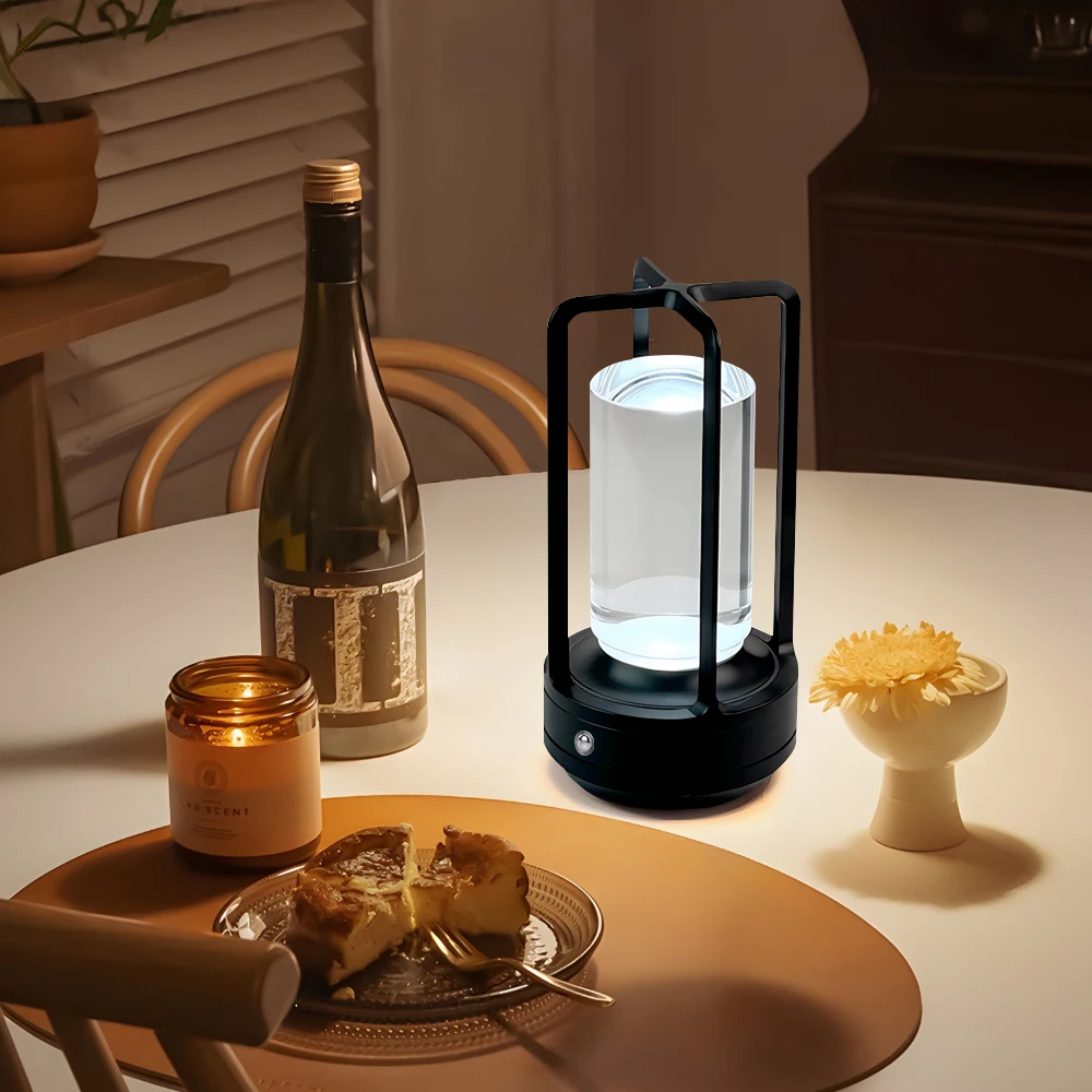 2000mAh Crystal Desk Lamp Bedside Table Lamp LED Rechargeable Read Light Atmosphere Night Light Decorative New Year Gift
