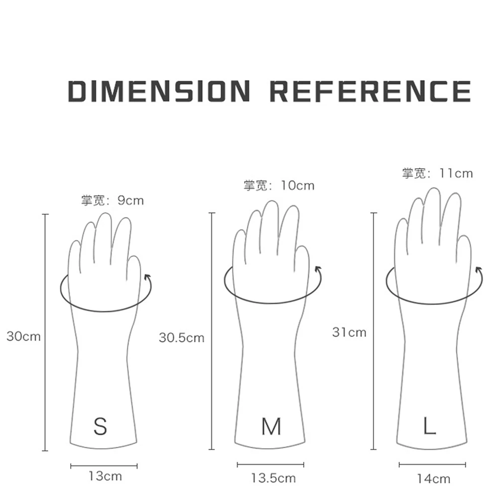 Reusable Rubber Dishwashing Gloves Kitchen Cleaning Gloves for Washing Dishes Housework Unisex for Women Men