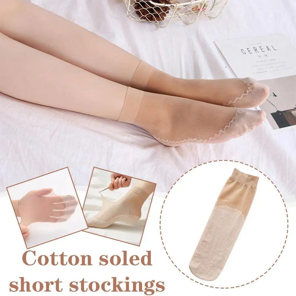 

10 Pairs/wrapped Socks Children's Core Wrapped Silk Cotton Sole Short Stockings For Four Seasons Medium Tube Short Stocking R5I3