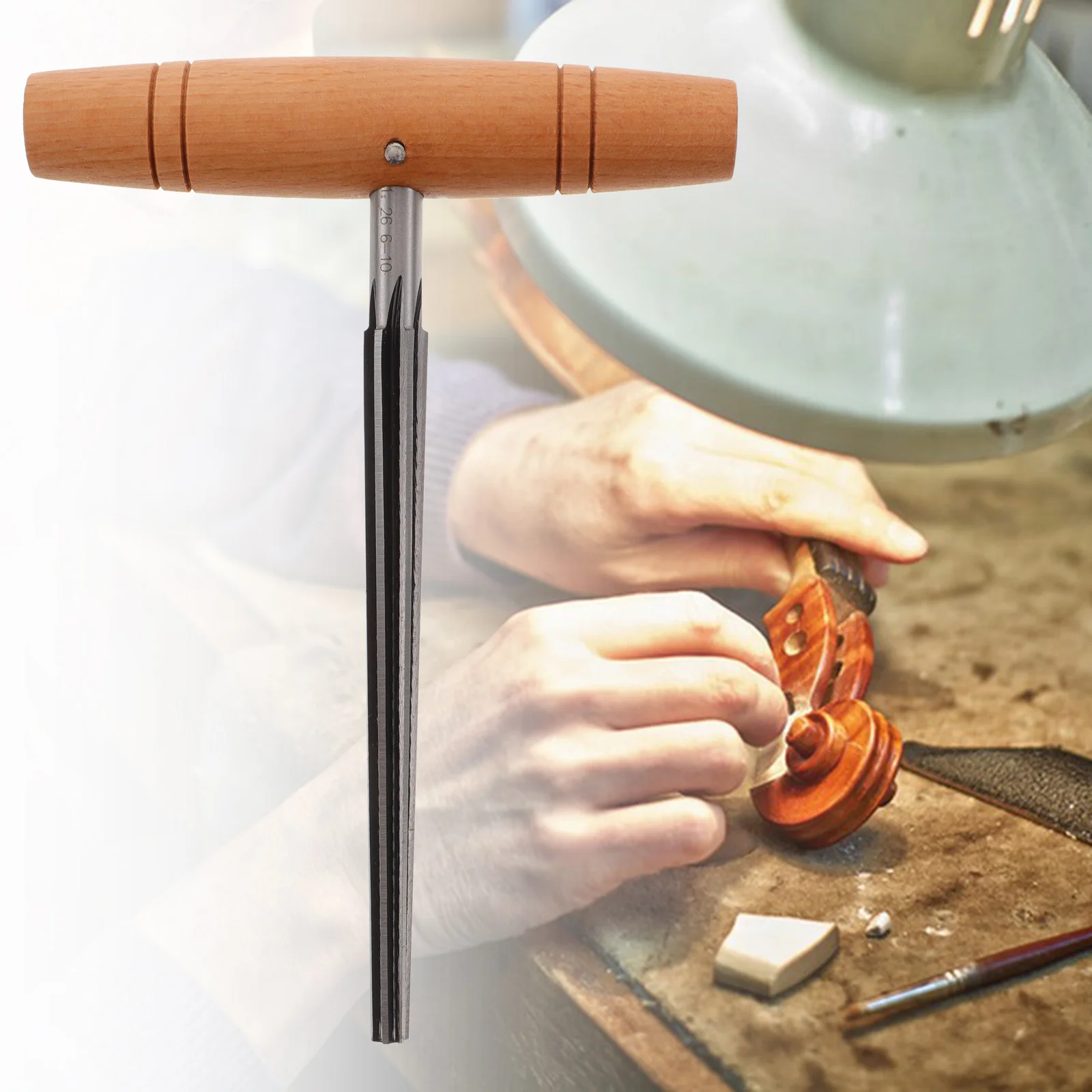 

Peghole Reamer With Wooden Handle Portable Violin Peghole Reamer Peg Shaver Peg Shapers For For Guitar Violin Tool