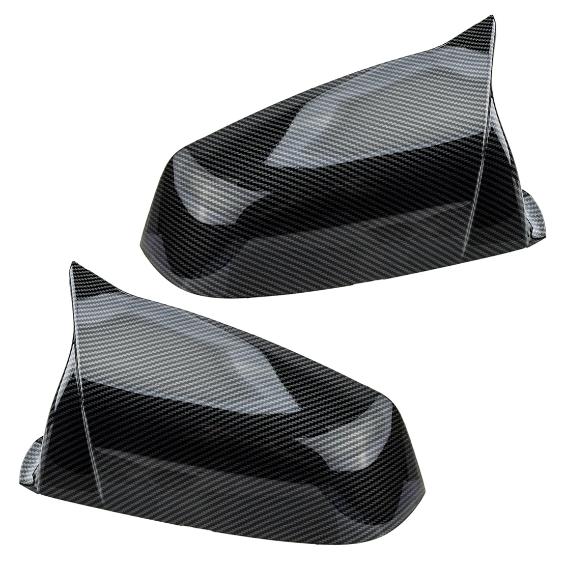 

1 Pair Car Door Side Rear View Mirror Cover Cap Trim Black Carbon Fiber Style ABS Fit for BMW E60 E61 F10 F11 F01 F02 2008-2013