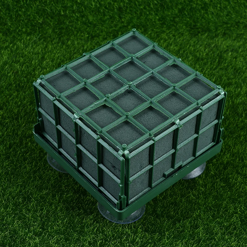 1Pc Wedding Floral Foam Bricks Green Square Decorative Durable With Sucker Wedding Table Centerpiece Floral Arrangement