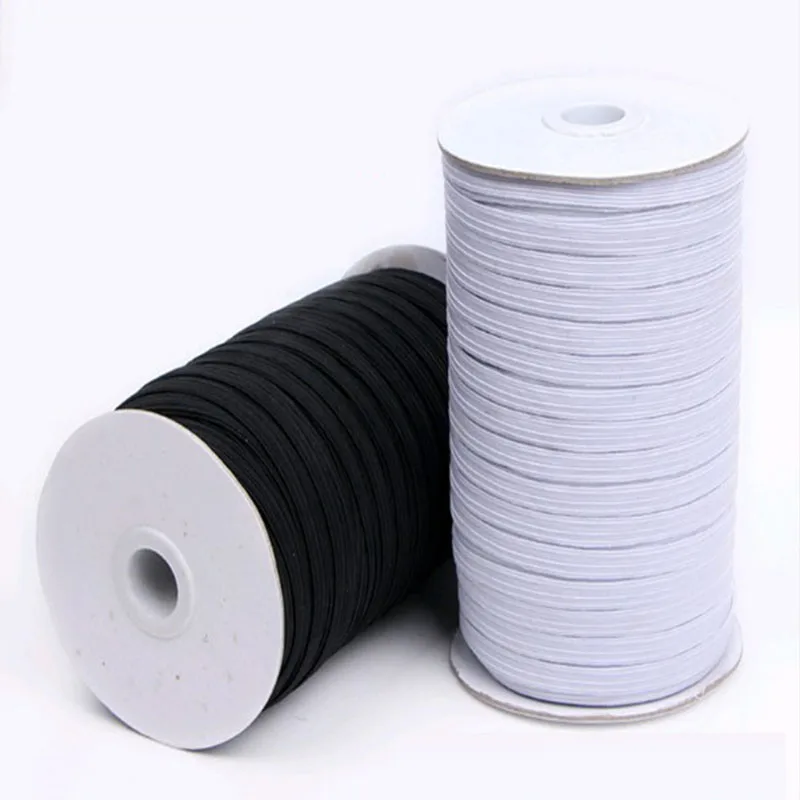 180m/90m 3/5/6mm DIY Rope Flat Rubber Elastic Bands for Face Mask Width Elastic Cord for Crafts Elastic Rope Ribbon Sewing