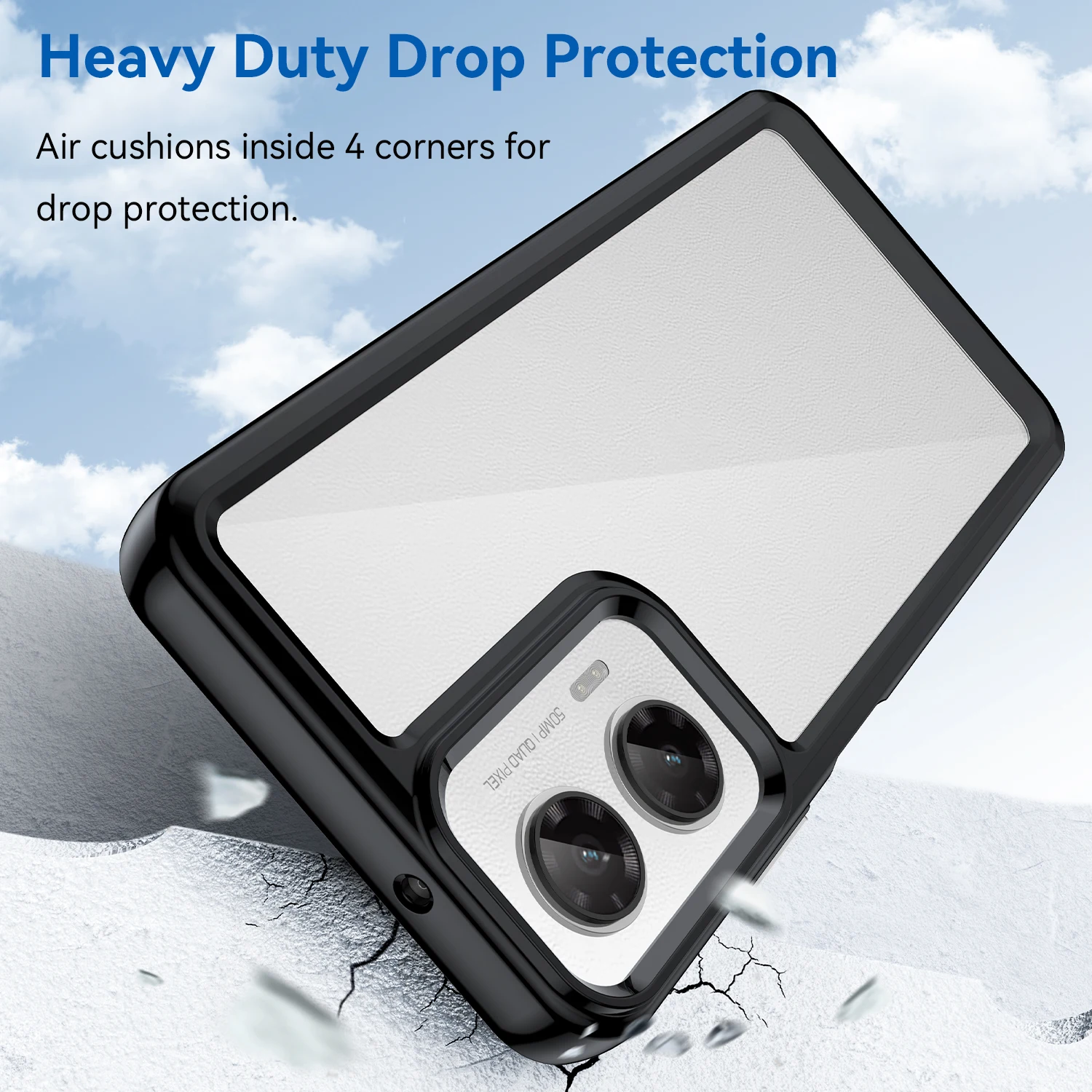 Transparent Colorful TPU Protective Phone Case