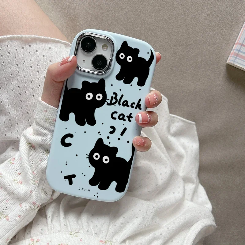 Adorable Black Cat Protective Phone Case