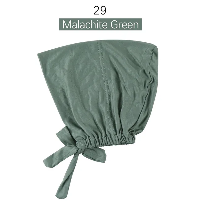 Muslim Women Elastic Tie Back Inner Hijab Caps Cotton Jersey Stretch Underscarf Modal Bonnet Headwrap Turbante Mujer 29