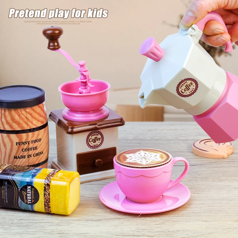 Children Pretend Food Kitchen Toys Tea Set Model For Play House Birthday Gifts