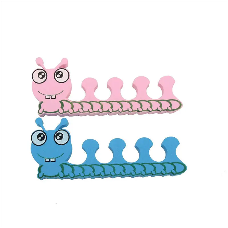 50Pcs/Lot Toe Separator Nail Art Caterpillar EVA Soft Toe Fingers Foots Nail Art Tools Practice Manicure Pedicure Foot Braces