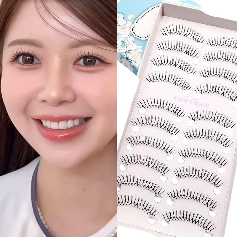 

Korean Girl Group U-Shaped False Eyelashes Natural Transparent Stem Lashes Pure Handmade Grafting Eyelash Extension Makeup Tools