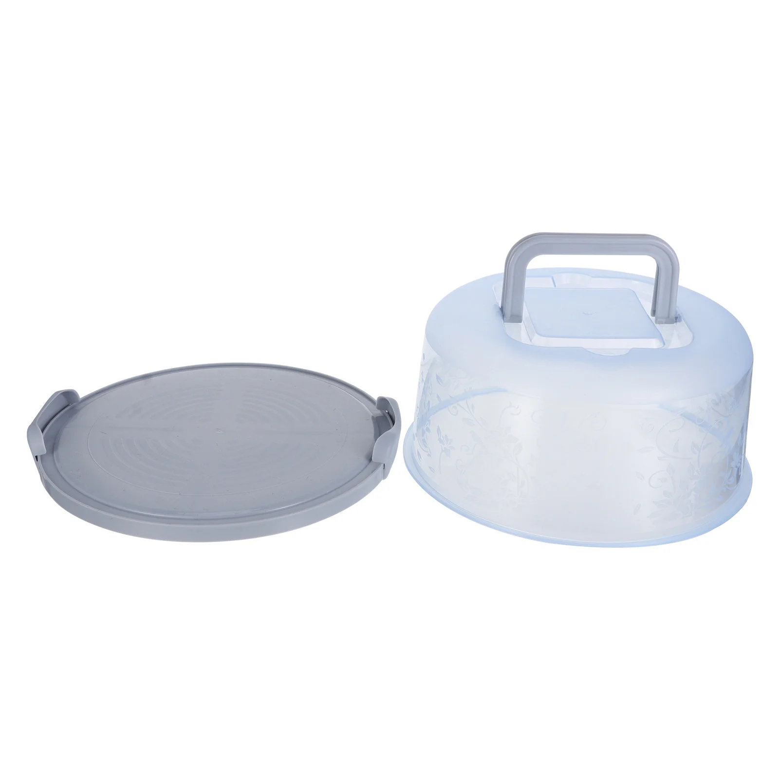 

Portable Cake Box Storage Container Birthday Dessert Food Plastic Carrier Plate Cover