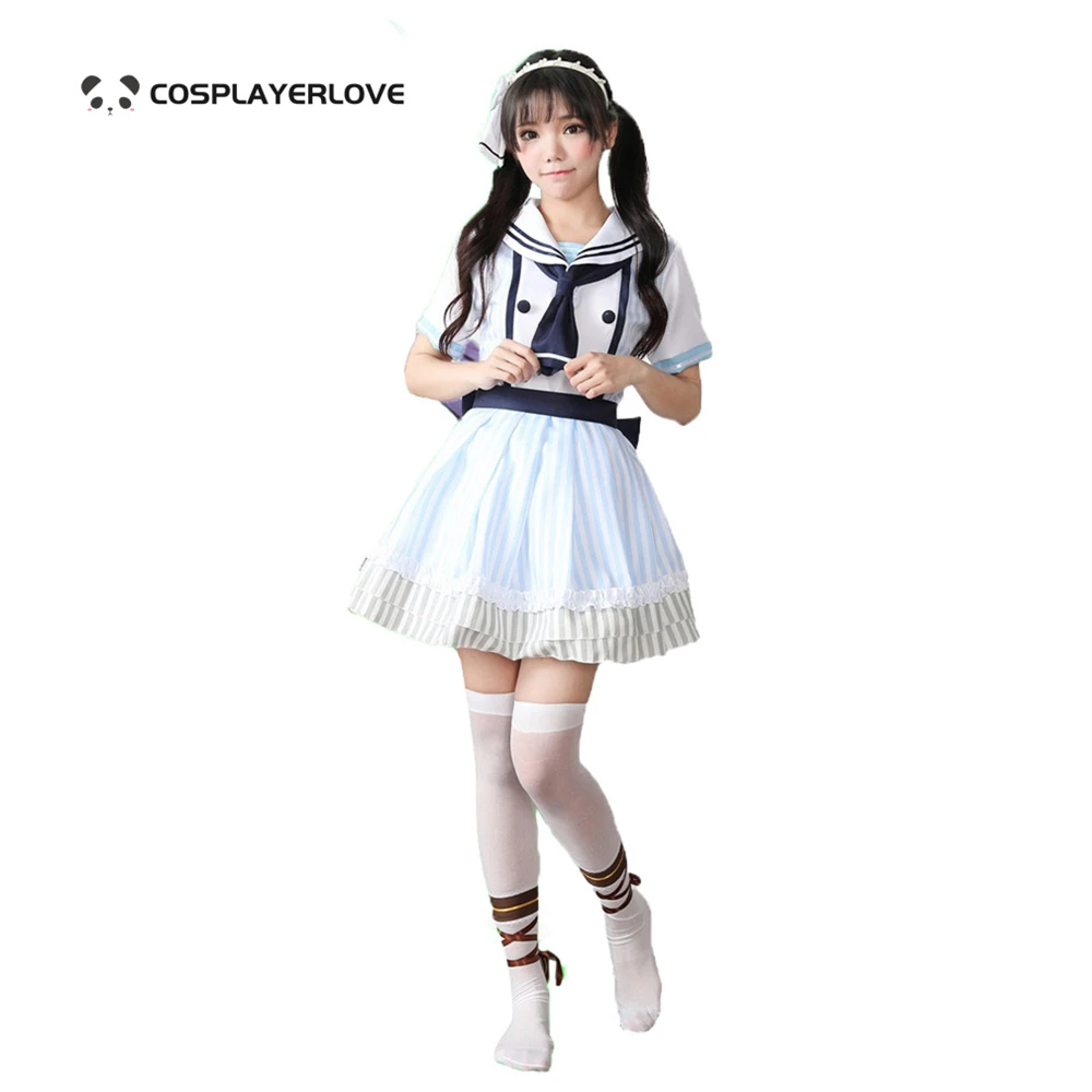

IN STOCK lovelive Kosaka Honoka Tojo Nozomi Hoshizora Rin Koizumi sailor dress female maid Cosplay Costume Halloween Outfit
