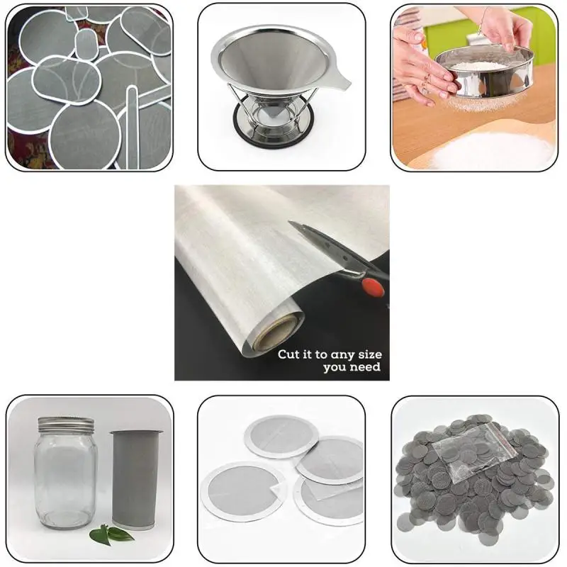 1pcs 4-500mesh Stainless Steel Filter Mesh Filtration