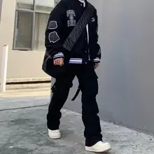  2022 High Street Vibe Style Baseball Uniform Unisex Jacket Letter Embroidery Cotton Coat Casual Winter Jacket Men Thicked Parkas 