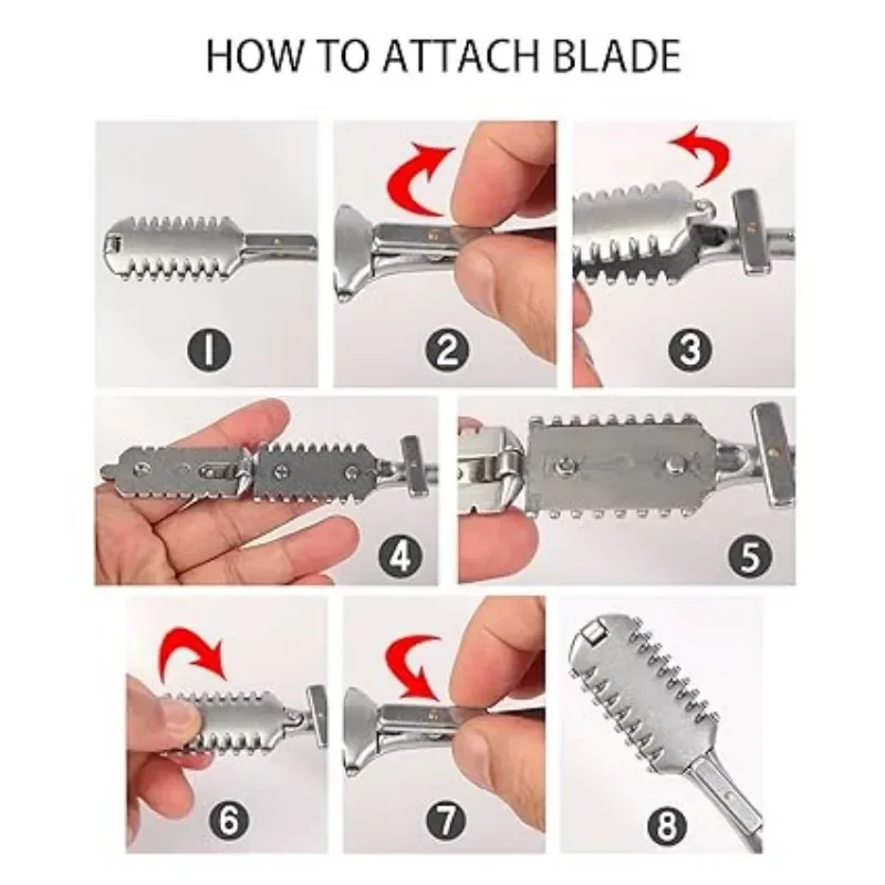 Double Side Thinning Razor Zinc Alloy Barber Manual Shaving Razor for Saon Professional Hair Cutting Knife Holder Salon Tool