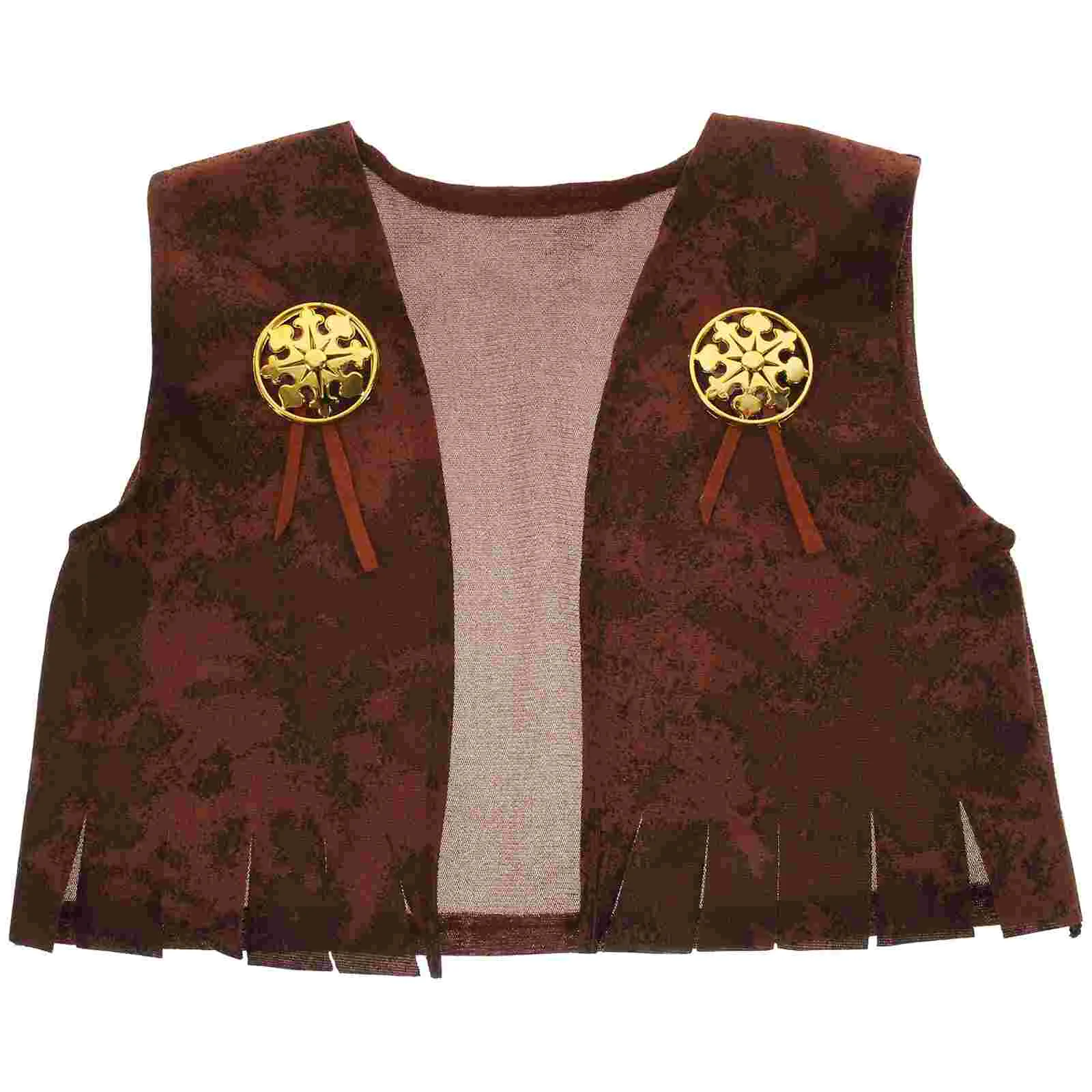 

Western Themed Vest Cosplay Costume Children Festival Unisex Vest Wild Vest