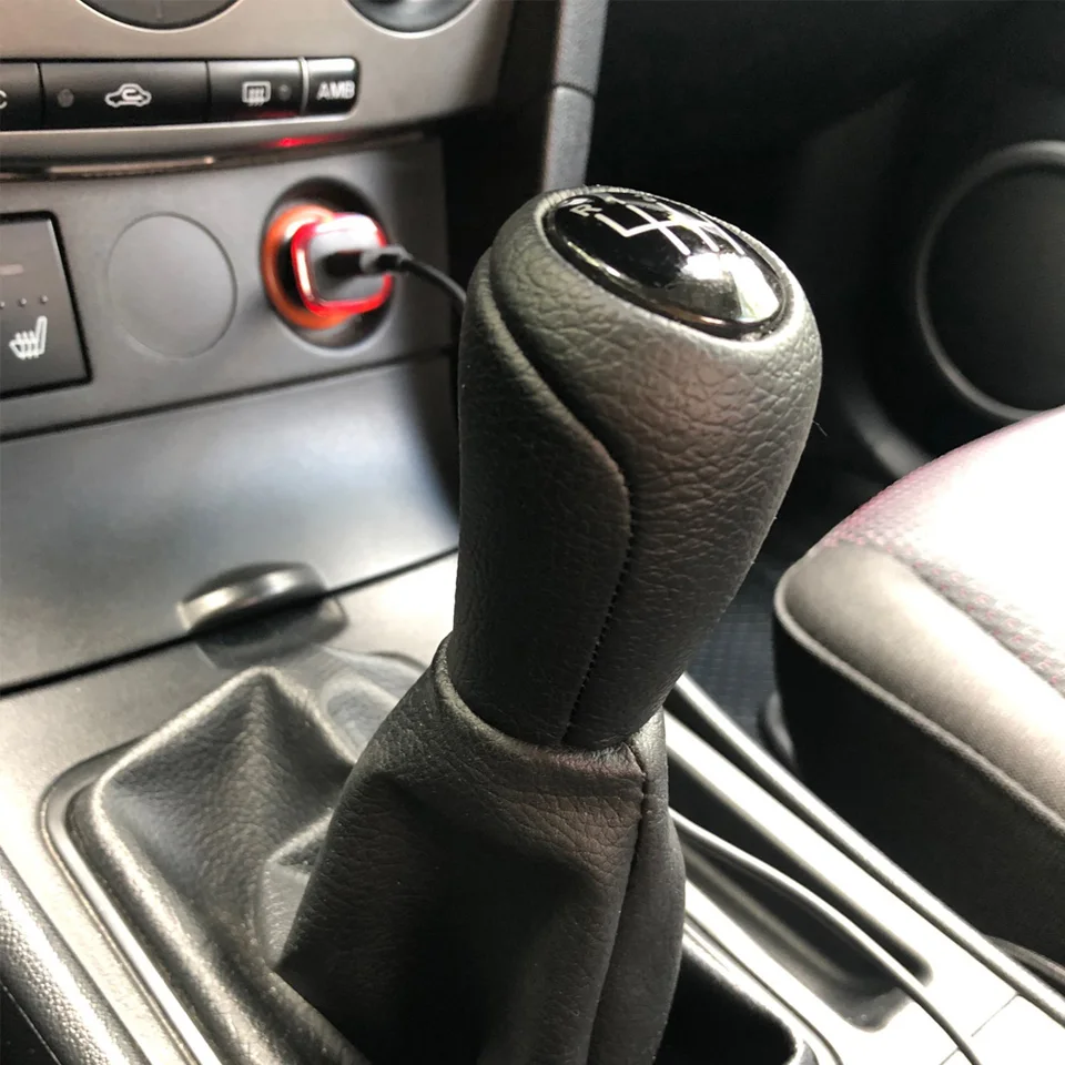 Yhenlovtt Schaltknauf Für Mazda - 6-Gang In Schwarz Mit PU-Leder