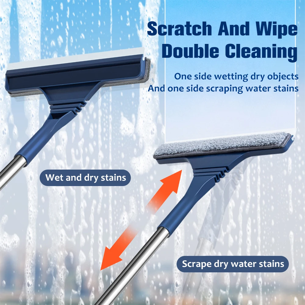 1pc Glass Scraper Water Wiper And Cleaning Brush Multi-functional