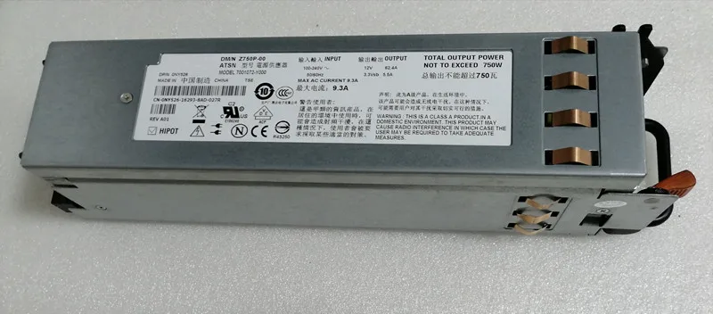 

0NY526 NY526 PE2950 Сервер 750 Вт источник питания Z750P-00 7001072-Y000