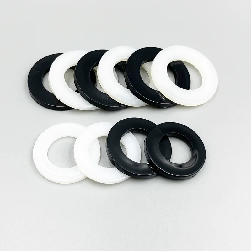 Durable Nylon Flat Washer - Black & White Insulation Gasket Rings