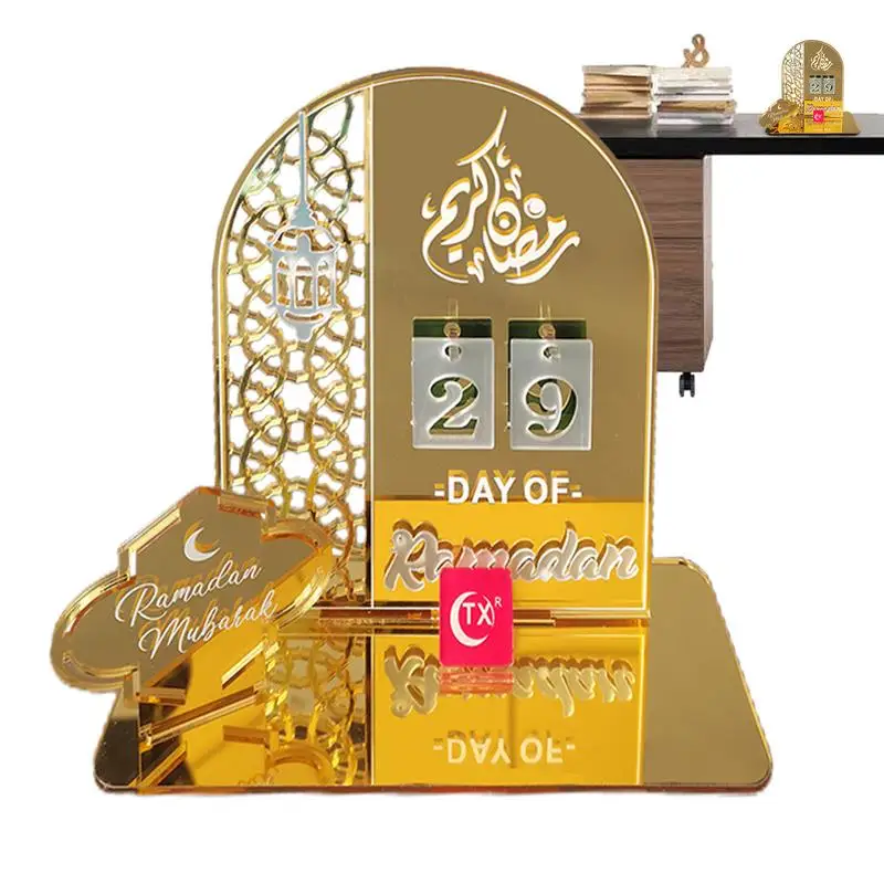 Acryl Ramadan Countdown Kalender Geschenke Tag des Ramadan Kalender mit Basis ersetzen Zahlen Ramadan Mubarak Islam Advents tag