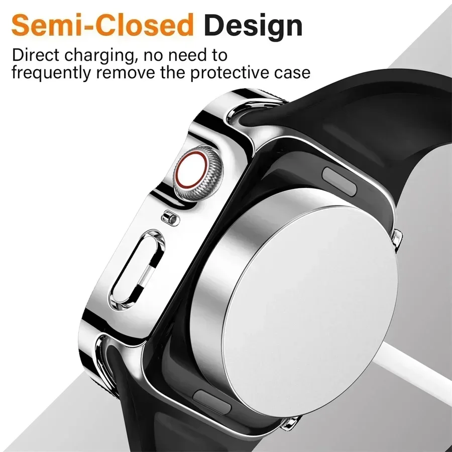 Premium Tempered Glass Protective Cover for Apple Watch - Durable Screen Shield & Band Accessory