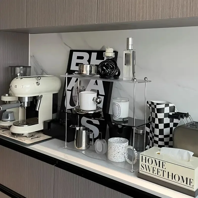3-layer Acrylic Desktop Storage Rack Water Cup Perfume Bathroom Table Top Cosmetics Storage Jewelry Display Frame Organizer 2